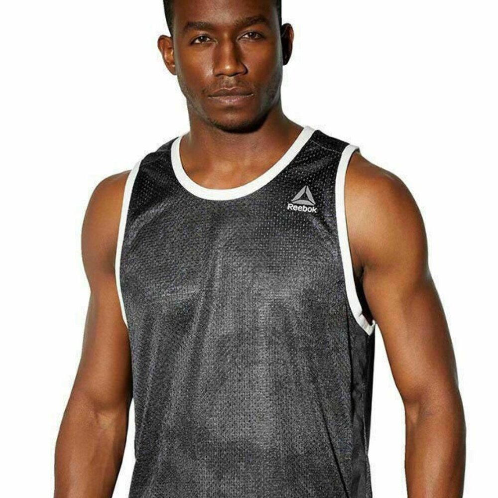 🆕RARE REEBOK RNF BOXING TANK TOP STYLE AP6718 GRAVEL / BLACK NWT LARGE $45.00🔥